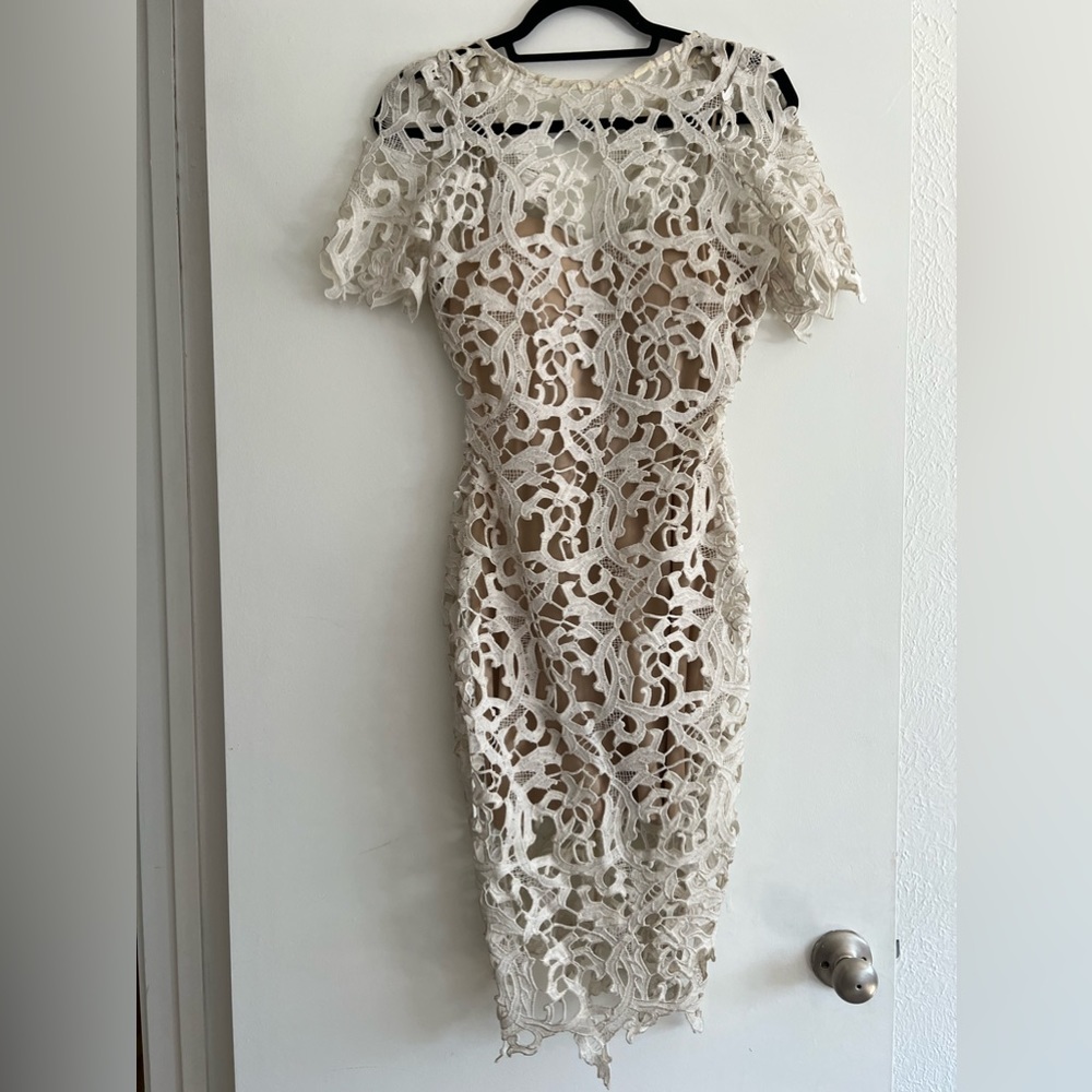 Ivory and Nude Lace Dress